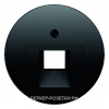 Компьютерная одинарная розетка кат.5е, цвет Черный, Berker R.1/R.3
