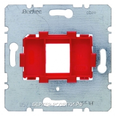 Berker Опорная пластина с красной вставкой, 1-местная  Модульные механизмы