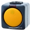 Berker Одноклавишная кнопка с красной линзой в комплекте с 4 символами цвет: темно-серый/желтый ISO-