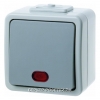 Berker Одноклавишная кнопка в комплекте с 5 линзами цвет: светло-серый/серый Aquatec IP44