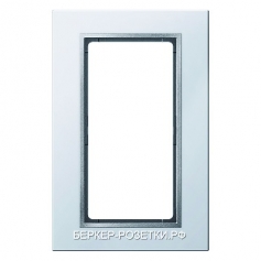 Berker Стеклянная рамка с большим вырезом цвет: алюминиевый Berker B.7 Glas