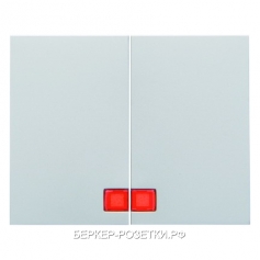 Berker Клавиши с красной линзой цвет: стальной, лак Berker K.5
