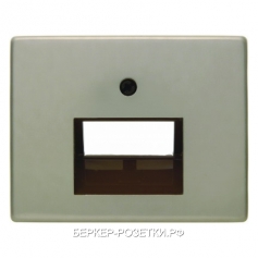 Компьютерная двойная розетка кат.5е, цвет Светло-бронзовый, металл, Berker Arsys