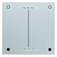 Светорегулятор нажимной 400Вт, цвет Полярная белизна с блеском, Berker S.1/B.1/B.3