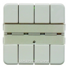 Berker Клавишный сенсор с полем для надписей, 4-канальный цвет: белый, с блеском Modul 2