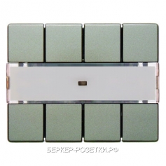 Berker Клавишный сенсор "Комфорт" с полем для надписей, 4-канальный цвет: светло-бронзовый, лак Berk