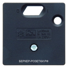 Berker Центральная панель 50 х 50 мм для УЗО цвет: антрацит, матовый System 50 x 50 mm