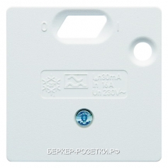 Berker Центральная панель 50 х 50 мм для УЗО цвет: полярная белезна, матовый/с эффектом бархата Syst