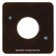 Berker Центральная панель для нажимной кнопки и светового сигнала Е10 цвет: коричневый, с блеском Вл