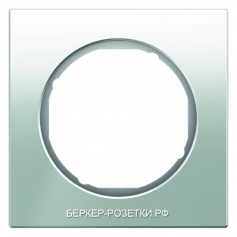Berker Рамка R.3, 1-местная, стекло, цвет: полярная белезна