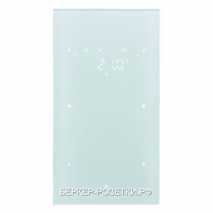 Berker Стеклянный сенсор 2-канальный с регулятором температуры помещения стекло, цвет: полярная беле