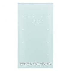 Berker Стеклянный сенсор 3-канальный с регулятором температуры помещения стекло, цвет: полярная беле