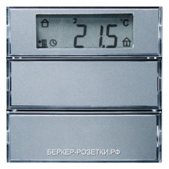 Berker Клавишный сенсор, 2-канальный, с RTR, дисплеем  Berker B.1/B.3/B.7 Glas