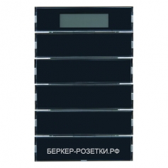 Berker Клавишный сенсор, 5-канальный, с RTR, дисплеем цвет: антрацитовый Berker K.1