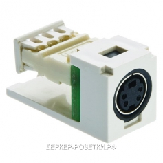 Berker Модуль S-Video цвет: полярная белезна/черный Комплектующие