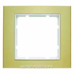 Berker Рамкa цвет: золотой/полярная белезна Berker B.3