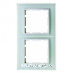 Berker Стеклянная рамка 2-ая цвет: полярная белезна Berker B.7 Glas