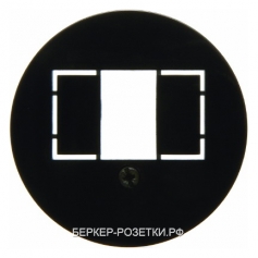 Berker Центральная панель для розетки TAE цвет: черный, с блеском серия 1930/Glasserie/Palazzo