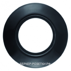 Berker Керамическая рамка, 1-местная цвет: черный, с блеском Serie 1930 Porzellan Фарфор. Сделано в 