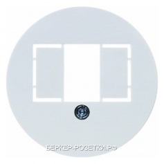 Berker Центральная панель для розетки TAE цвет: полярная белезна, с блеском серия 1930/Glasserie/Pal