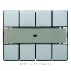 Berker Клавишный сенсор "Комфорт" с полем для надписей, 4-канальный цвет: стальной, лак Berker Arsys