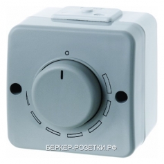 Berker Регулятор числа оборотов с регулирующей кнопкой цвет: светло-серый/серый Aquatec IP44