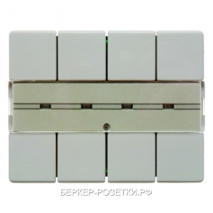 Berker Клавишный сенсор с полем для надписей, 4-канальный цвет: белый, с блеском Berker Arsys