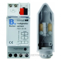 Berker Датчик освещенности, 3-канальный, REG цвет: светло-серый instabus KNX/EIB