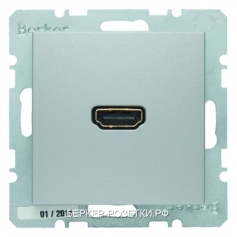 Berker BMO HDMI B.x цвет: алюминевый матовый